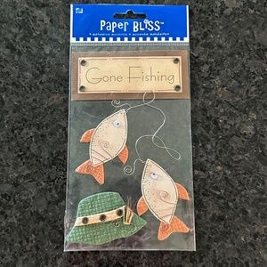 New Gone Fishing 3 Dimensional Stickers great for scrapbooking or any crafts